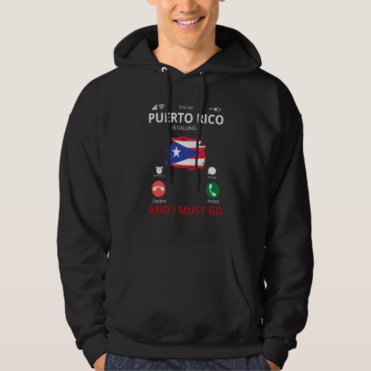 Puerto Rico Is Calling Hoodie (Voorkant)