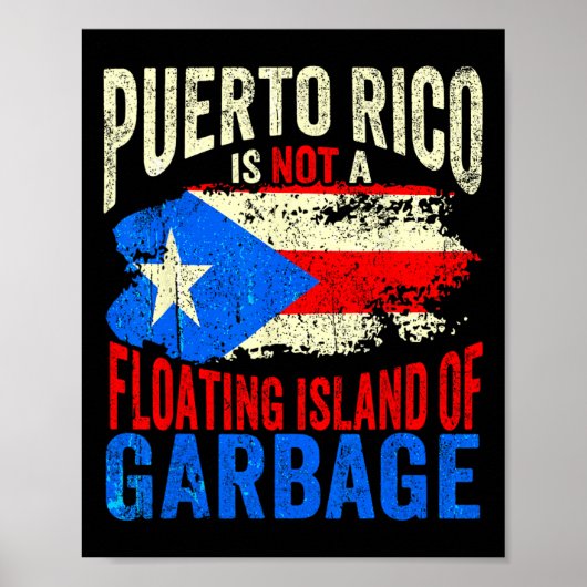 Puerto Rico is geen drijvend eiland van afval Poster (Voorkant)