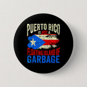 Puerto Rico is geen drijvend eiland van afval Ronde Button 5,7 Cm