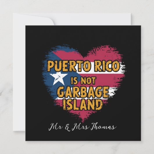 Puerto Rico is geen vuilniseiland Kaart (Voorkant)
