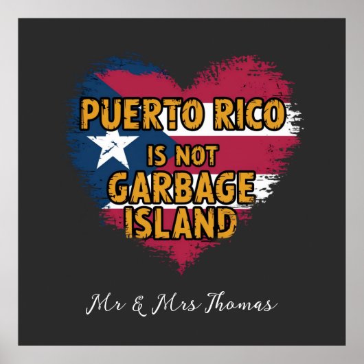 Puerto Rico is geen vuilniseiland Poster (Voorkant)