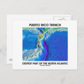 Puerto Rico is het diepste deel van de Atlantische Briefkaart (Voorkant / Achterkant)