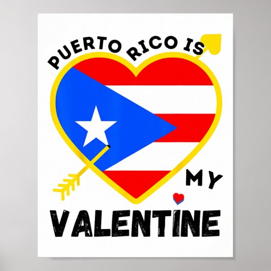 Puerto Rico is mijn Valentijn Valentijnsdag Puerto Poster (Voorkant)