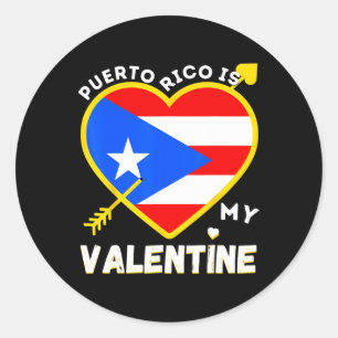 Puerto Rico Is My Valentine Valentijnsdag Puerto Ronde Sticker