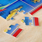 Puerto Rico Island Map 11x14 Puzzle Legpuzzel (Zijkant)