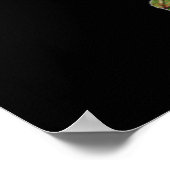 Puerto Rico Island Map Luquillo Beach Poster (Hoek)