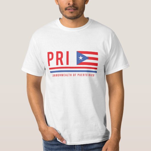 Puerto Rico ISO-code Alpha 3 Design T-shirt (Voorkant)