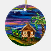 Puerto Rico jibaro house Keramisch Ornament (Voorkant)