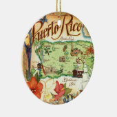 Puerto Rico Kaart Ornament (Rechts)