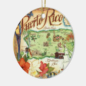 Puerto Rico Kaart Ornament (Links)