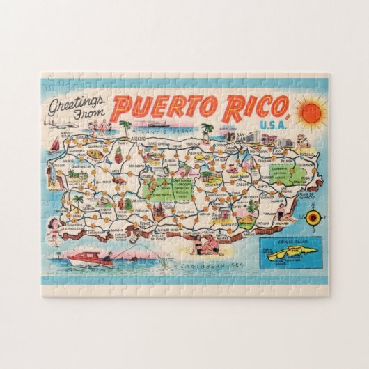  Puerto rico kaart puzzel (Horizontaal)