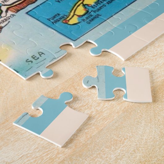 Puerto rico kaart puzzel Legpuzzel (Zijkant)