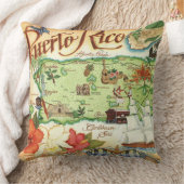 Puerto Rico Kaart Worp Kussen (Deken)