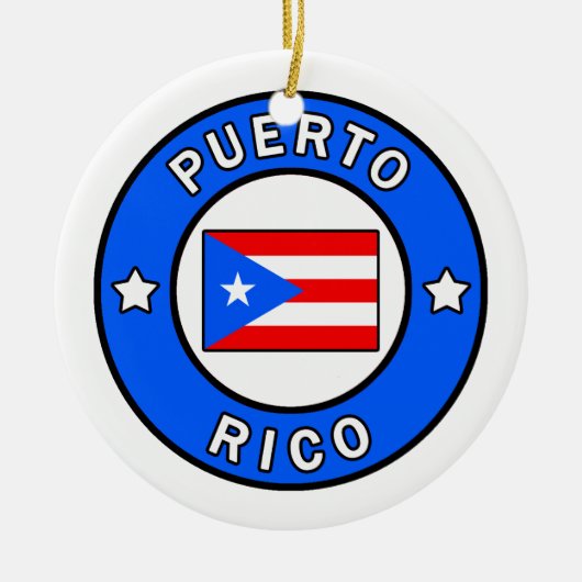 Puerto Rico Keramisch Ornament (Voorkant)