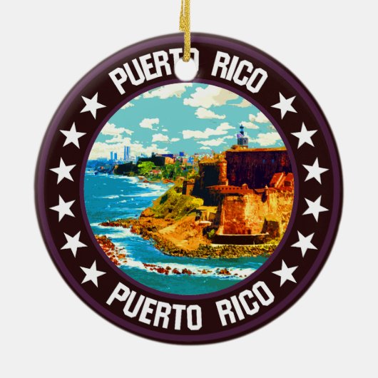 Puerto Rico Keramisch Ornament (Achterkant)