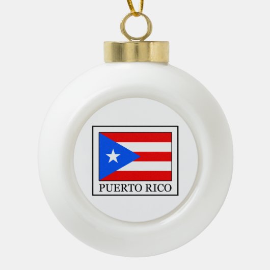 Puerto Rico Keramische Bal Ornament (Voorkant)
