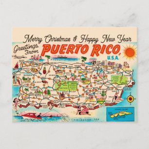 Puerto Rico Kerstgroet Ansichtkaart Briefkaart