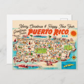 Puerto Rico Kerstgroet Briefkaart (Voorkant / Achterkant)