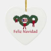 Puerto Rico Kerstmis 2 Keramisch Ornament (Voorkant)
