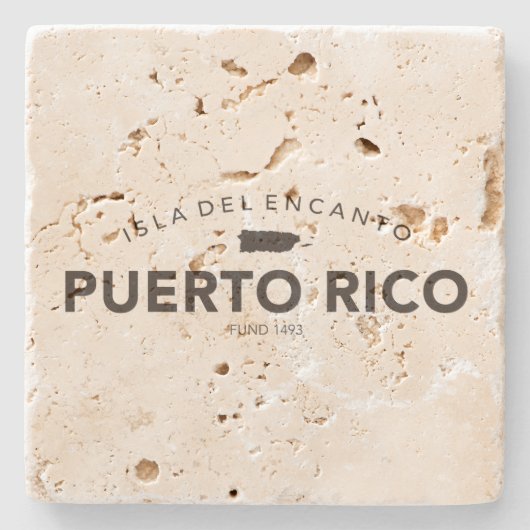Puerto Rico Klassieke Barware Stenen Onderzetter (Voorkant)