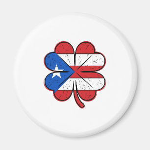 Puerto Rico klaver vlag vintage gravure vector D Magneet