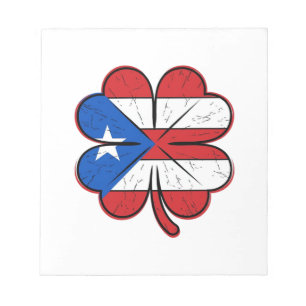 Puerto Rico klaver vlag vintage gravure vector D Notitieblok