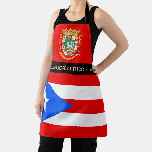 Puerto Rico Koken, Puerto Ricaanse vlag Chefs Schort (Insitu)