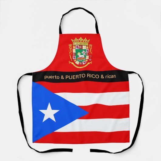 Puerto Rico Koken, Puerto Ricaanse vlag Chefs Schort (Voorkant)