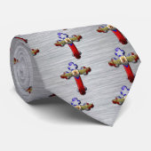 Puerto Rico - Kruis en zegel Stropdas (Opgerold)