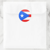 Puerto Rico kwaliteit vlag cirkel Ronde Sticker (Tas)