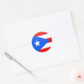 Puerto Rico kwaliteit vlag cirkel Ronde Sticker (Envelop)