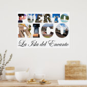 Puerto Rico La Isla del Encanto Collage Poster (Keuken)