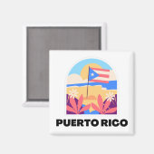 Puerto Rico Landscape Magnet (Voorkant / Achterkant)