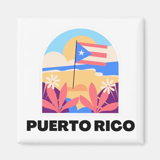 Puerto Rico Landscape Magnet (Voorkant)