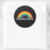 PUERTO RICO LGBT PRIDE REGENBOOG RONDE STICKER (Tas)