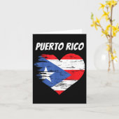 Puerto Rico Liefde Hart Vlag Gift Puerto Ricaanse  Kaart (Gele Bloem)