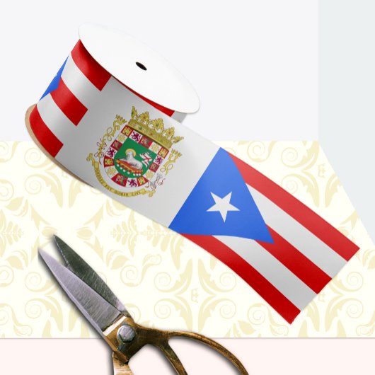 Puerto Rico lint, embleem, Puerto Ricaanse vlag Grosgrain Lint