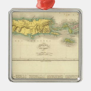 Puerto Rico, Maagdeneilanden Metalen Ornament