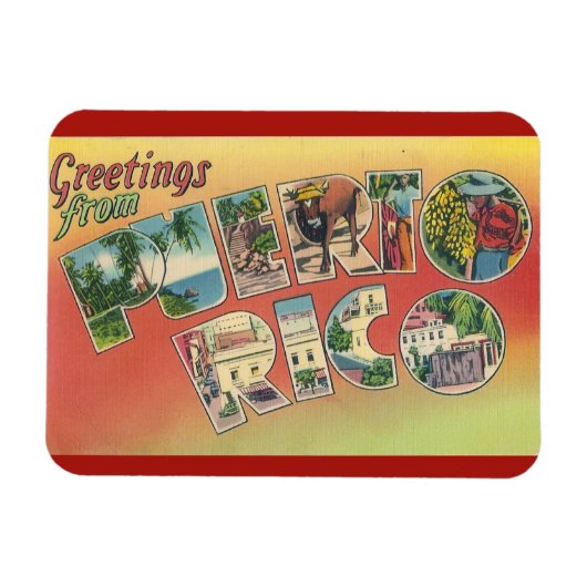 Puerto Rico Magnet Magneet (Horizontaal)