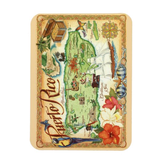 Puerto Rico Magnet Magneet (Verticaal)