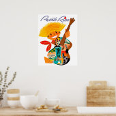Puerto Rico, man with a guitar Poster (Keuken)