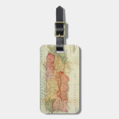 Puerto Rico Map, 1898 Bagagelabel (Voorkant verticaal)
