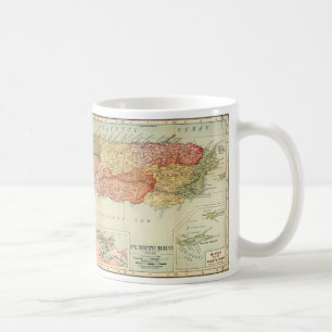  Puerto Rico Map, 1898 Koffiemok