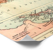  Puerto Rico Map, 1898 Poster (Hoek)