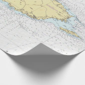 Puerto Rico Map (1981) Island of Enchantment Chart Cadeaupapier (Hoek)