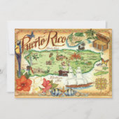 Puerto Rico Map 5x7 Big Postcard (Voorkant)