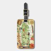 Puerto Rico Map Bagagelabel (Voorkant verticaal)