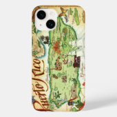 Puerto Rico Map Case-Mate iPhone Case (Achterkant)
