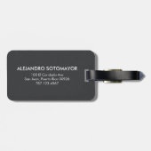 Puerto Rico Map: Moderne strepen: Gepersonaliseerd Bagagelabel (Achterkant horizontaal)