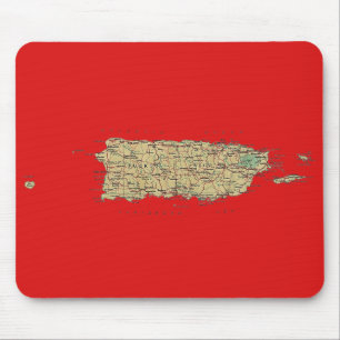 Puerto Rico Map Mousepad Muismat
